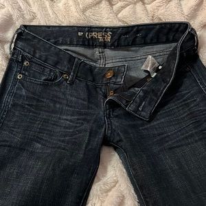 2 short , express straight leg jeans.